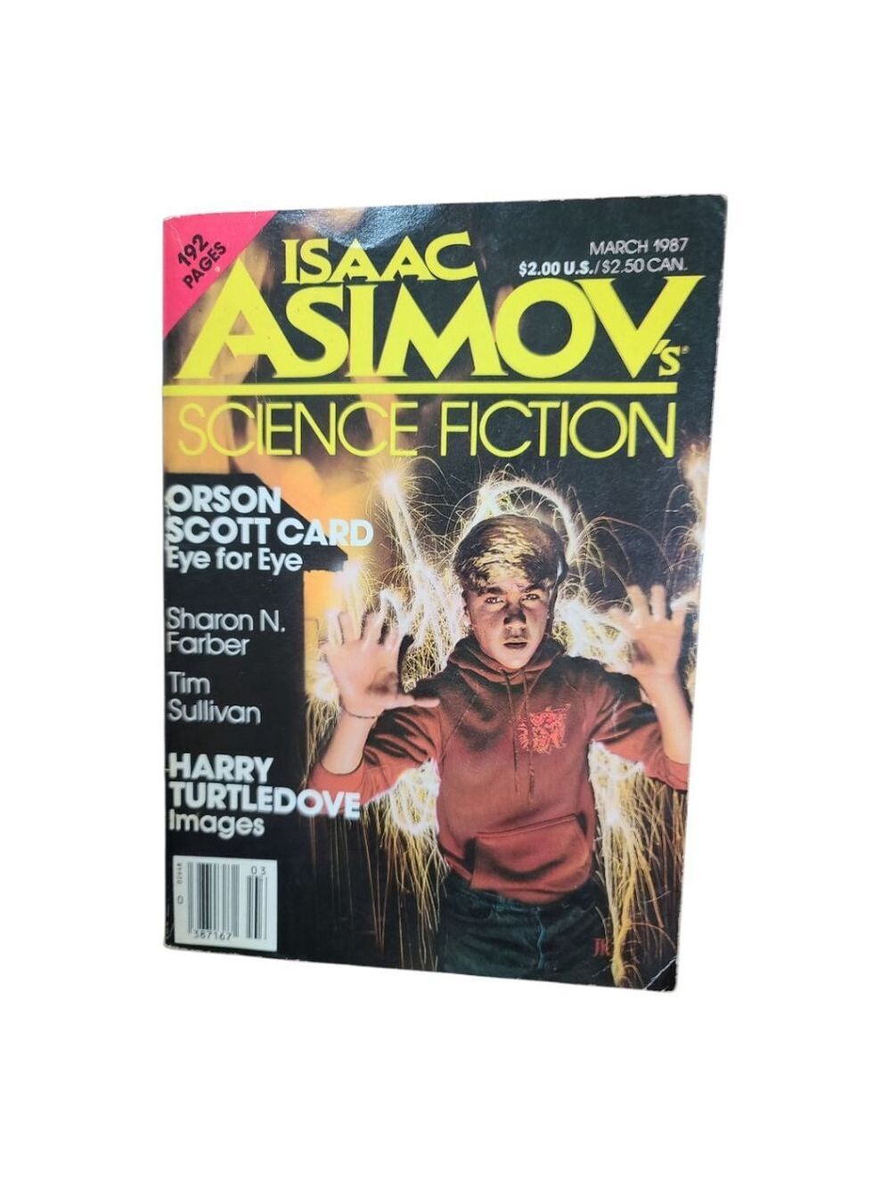Isaac Asimov March 1987 Sci-Fi Magazine Vintage